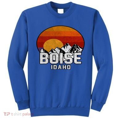 Boise Idaho Retro Mountain Sunset Gift Sweatshirt