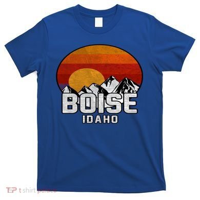 Boise Idaho Retro Mountain Sunset Gift T-Shirt