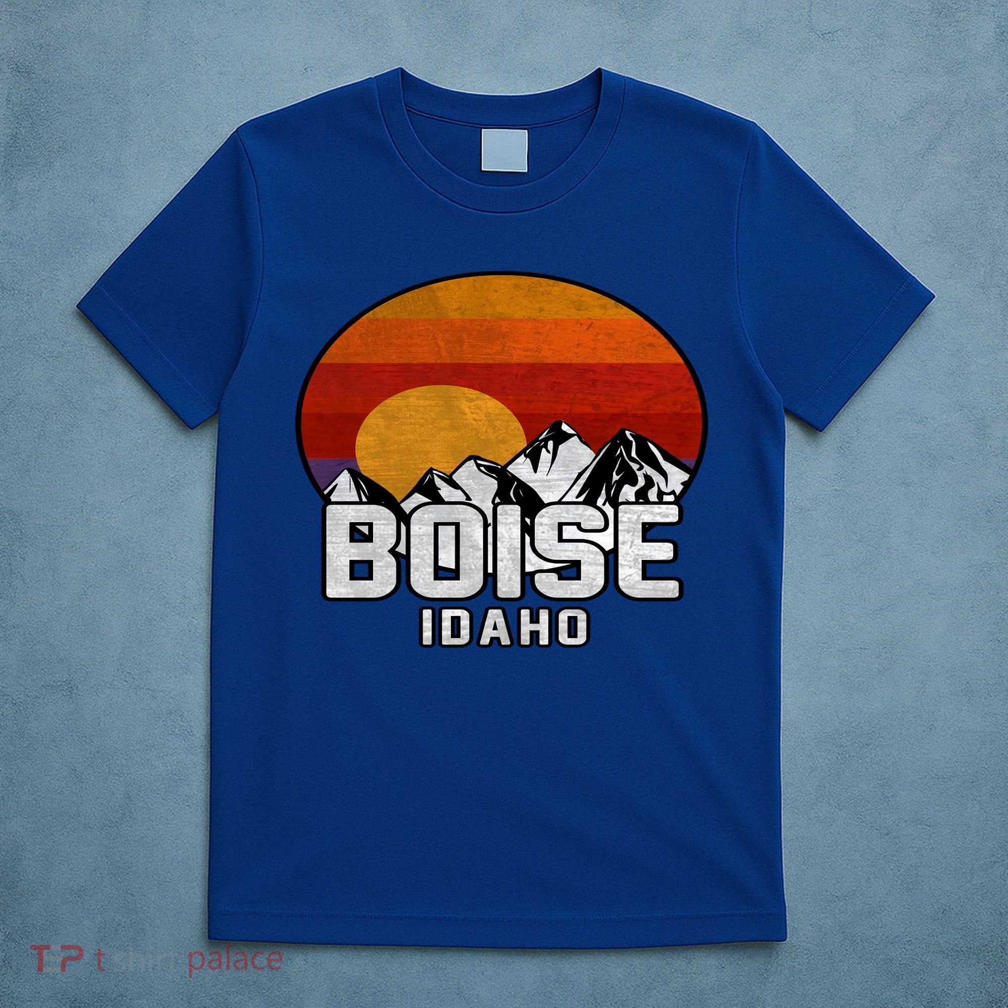 Boise Idaho Retro Mountain Sunset Gift T-Shirt