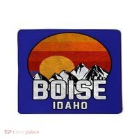 Boise Idaho Retro Mountain Sunset Gift Mousepad thumb 0