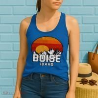 Boise Idaho Retro Mountain Sunset Gift Women's Tank Top thumb 2