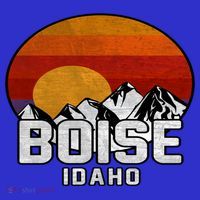 Boise Idaho Retro Mountain Sunset Gift Women's Tank Top thumb 5
