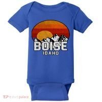 Boise Idaho Retro Mountain Sunset Gift Baby Bodysuit thumb 0