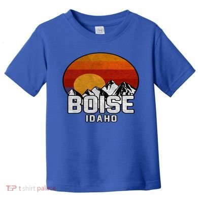 Boise Idaho Retro Mountain Sunset Gift Toddler T-Shirt