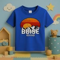 Boise Idaho Retro Mountain Sunset Gift Toddler T-Shirt thumb 3
