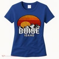 Boise Idaho Retro Mountain Sunset Gift Women's T-Shirt thumb 0