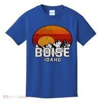 Boise Idaho Retro Mountain Sunset Gift Kids T-Shirt thumb 0