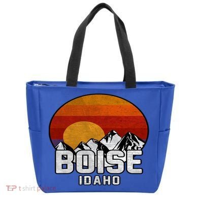 Boise Idaho Retro Mountain Sunset Gift Tote Bag