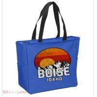 Boise Idaho Retro Mountain Sunset Gift Tote Bag thumb 2