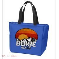 Boise Idaho Retro Mountain Sunset Gift Tote Bag thumb 3