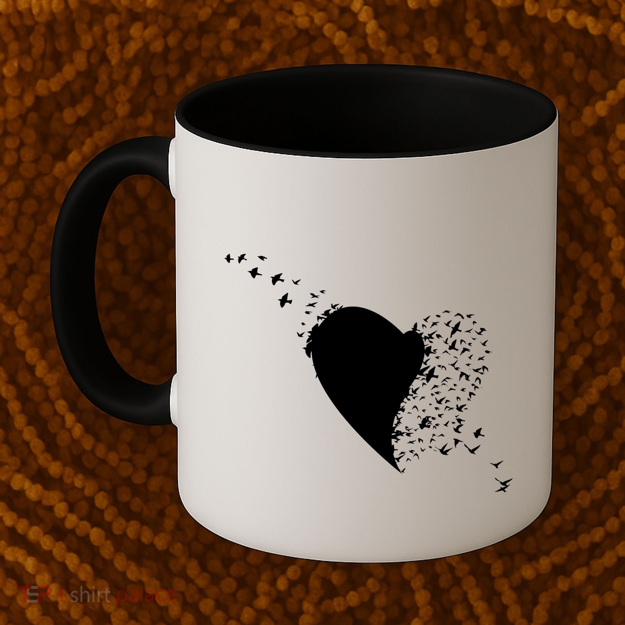 Bird Flocking Heart Coffee Mug