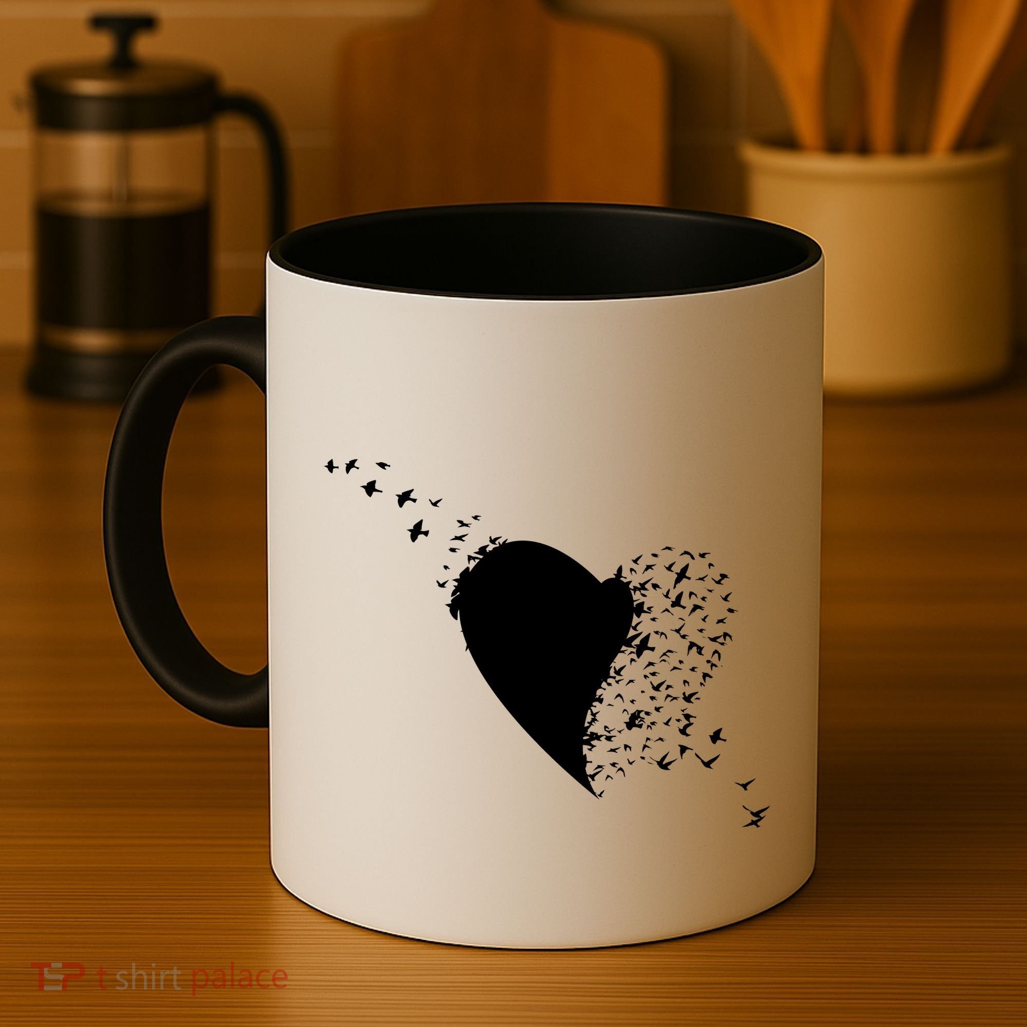 Bird Flocking Heart Coffee Mug