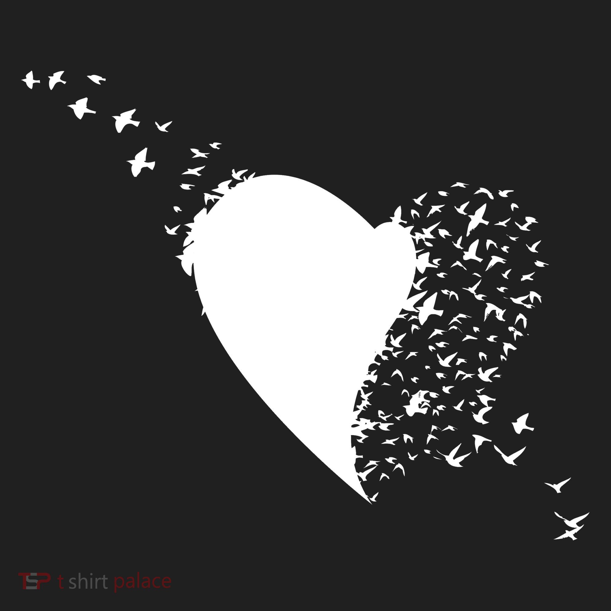 Bird Flocking Heart Beanie