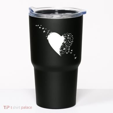 Bird Flocking Heart Tumbler