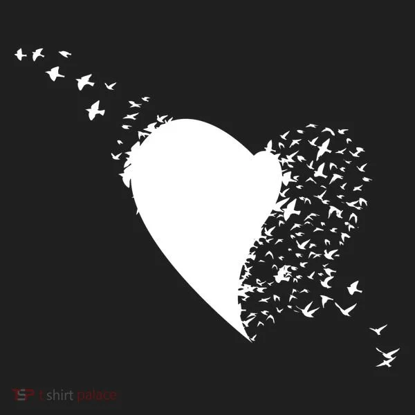 Bird Flocking Heart Tumbler