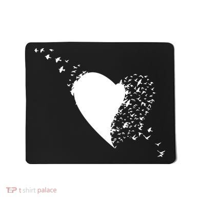 Bird Flocking Heart Mousepad