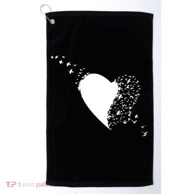 Bird Flocking Heart Golf Towel