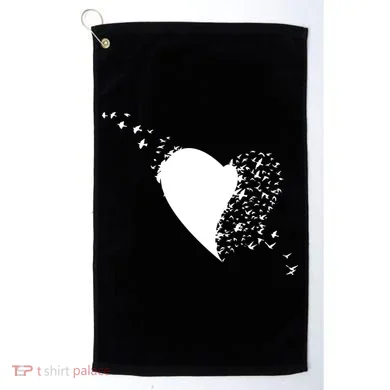 Bird Flocking Heart Golf Towel