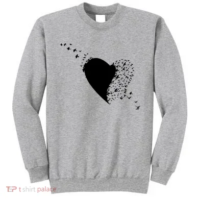 Bird Flocking Heart Sweatshirt