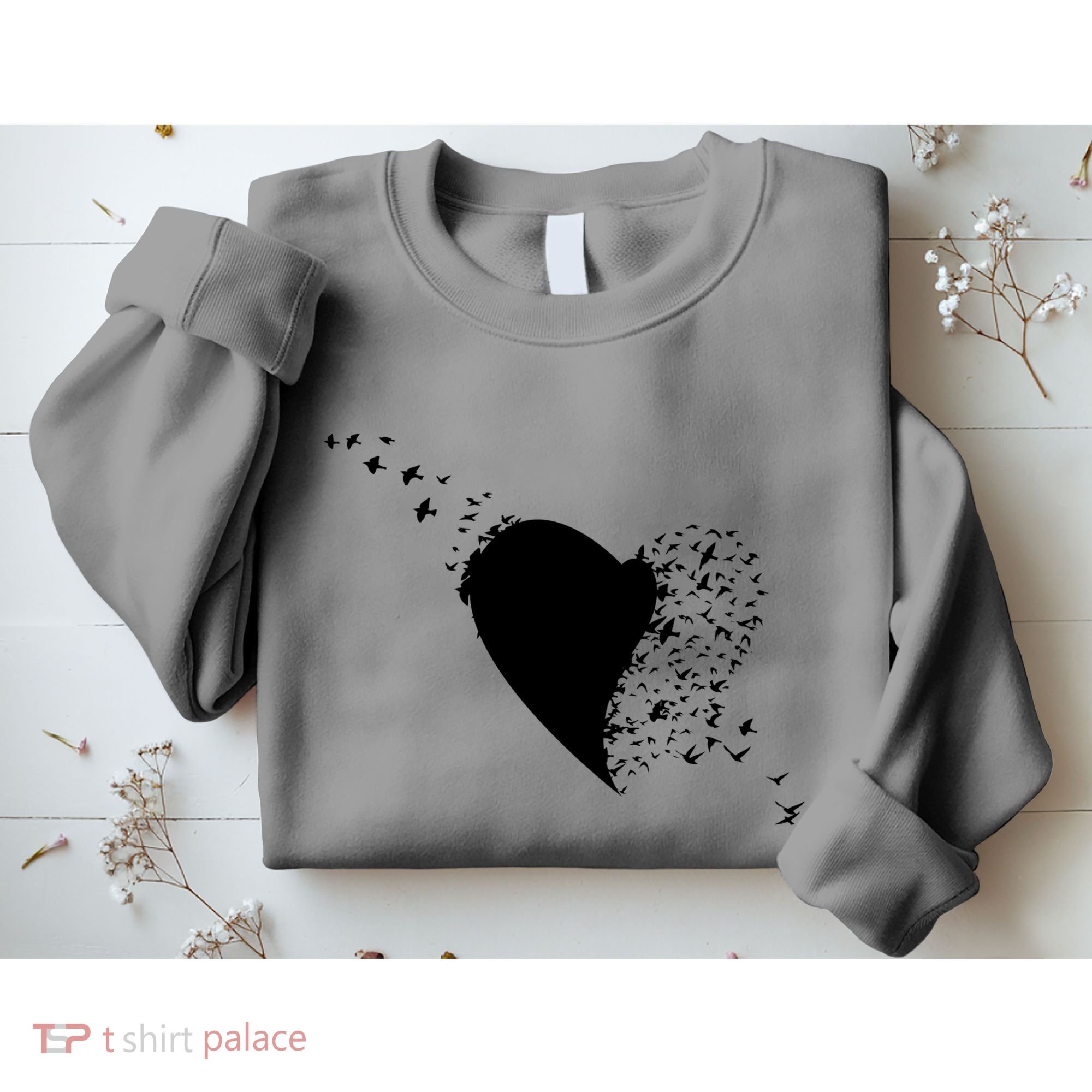 Bird Flocking Heart Sweatshirt