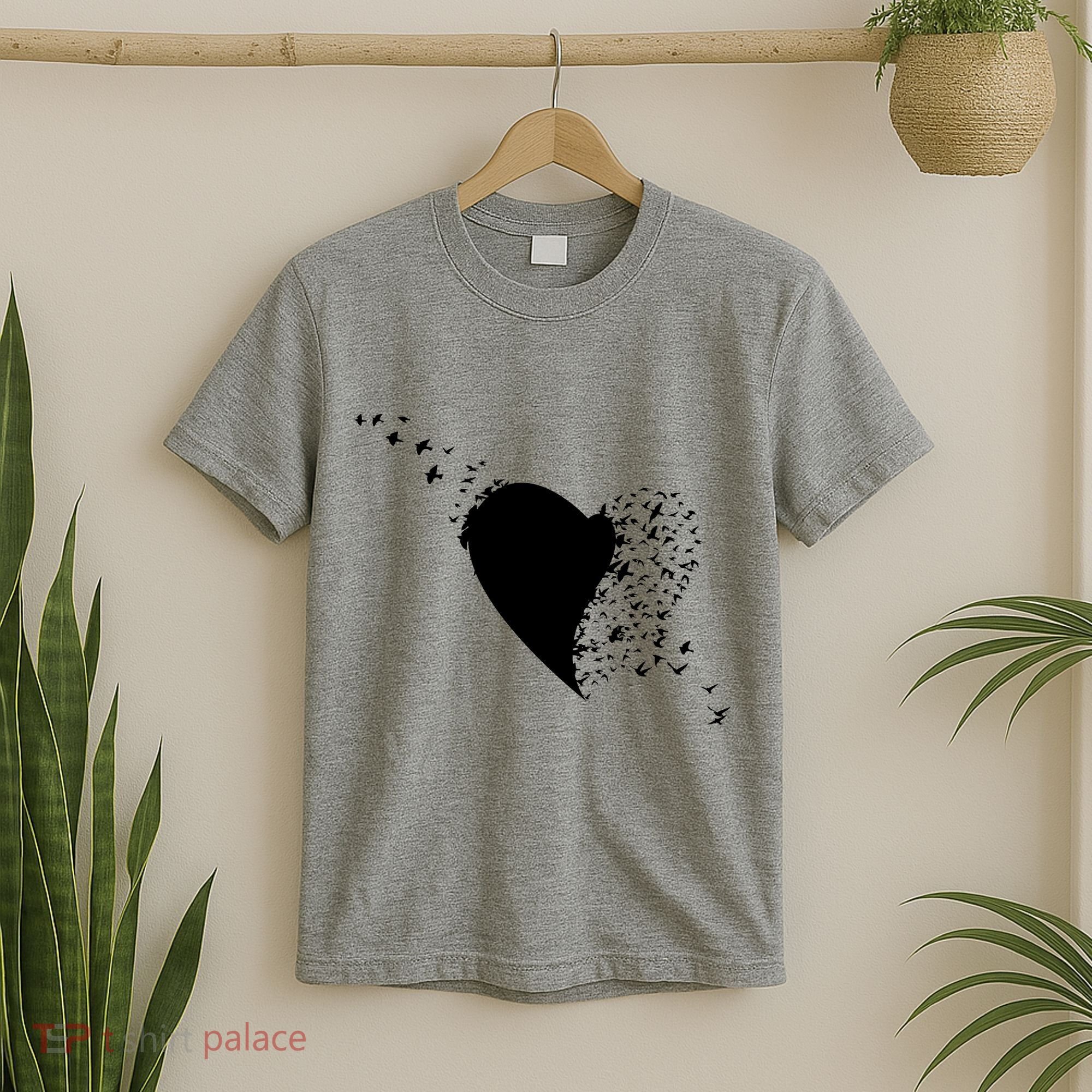 Bird Flocking Heart T-Shirt