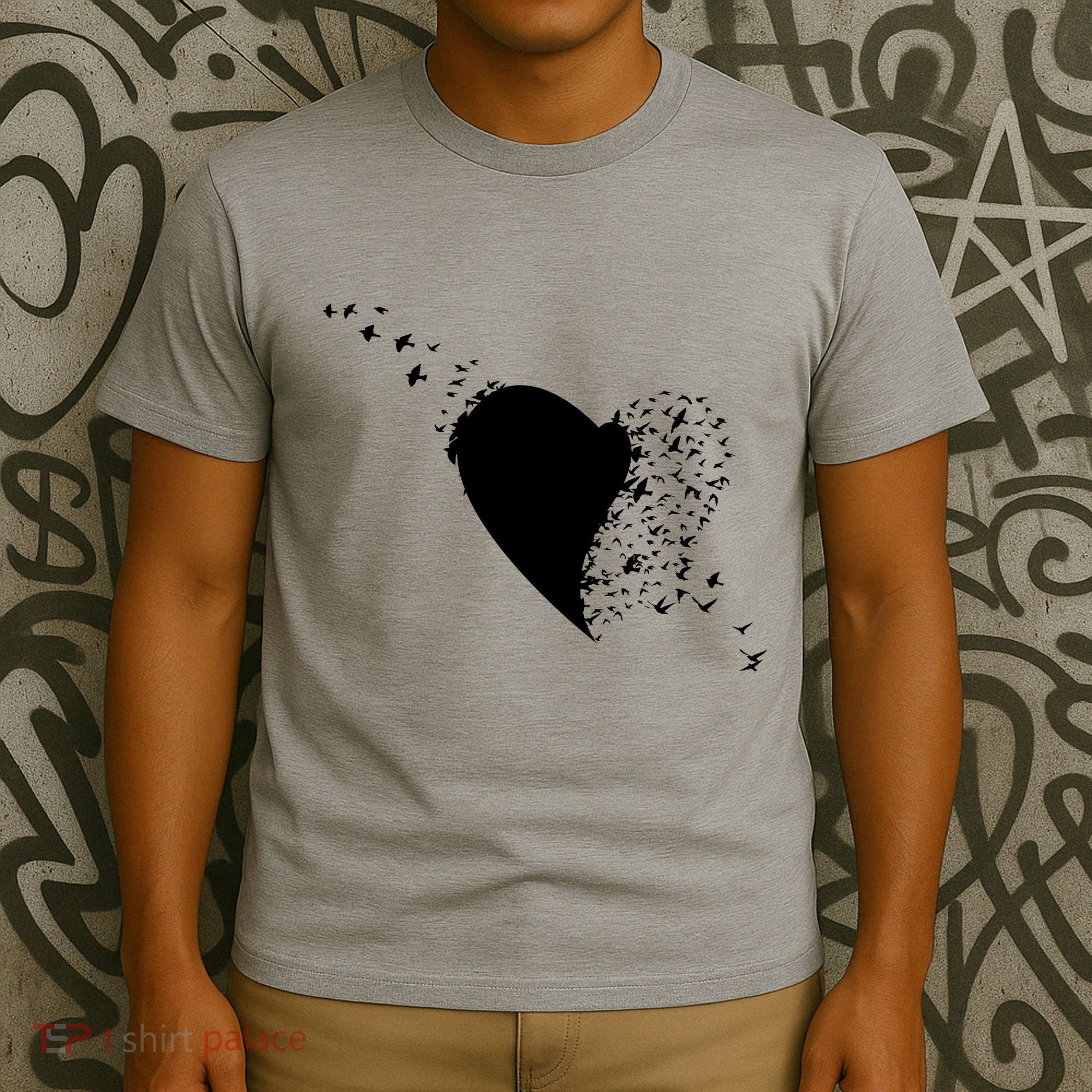 Bird Flocking Heart T-Shirt