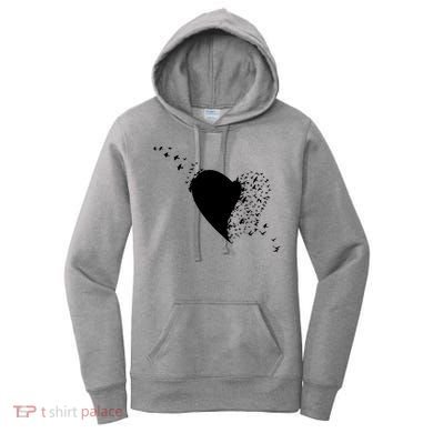 Bird Flocking Heart Women's Hoodie