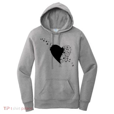 Bird Flocking Heart Women's Hoodie