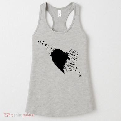 Bird Flocking Heart Women's Tank Top