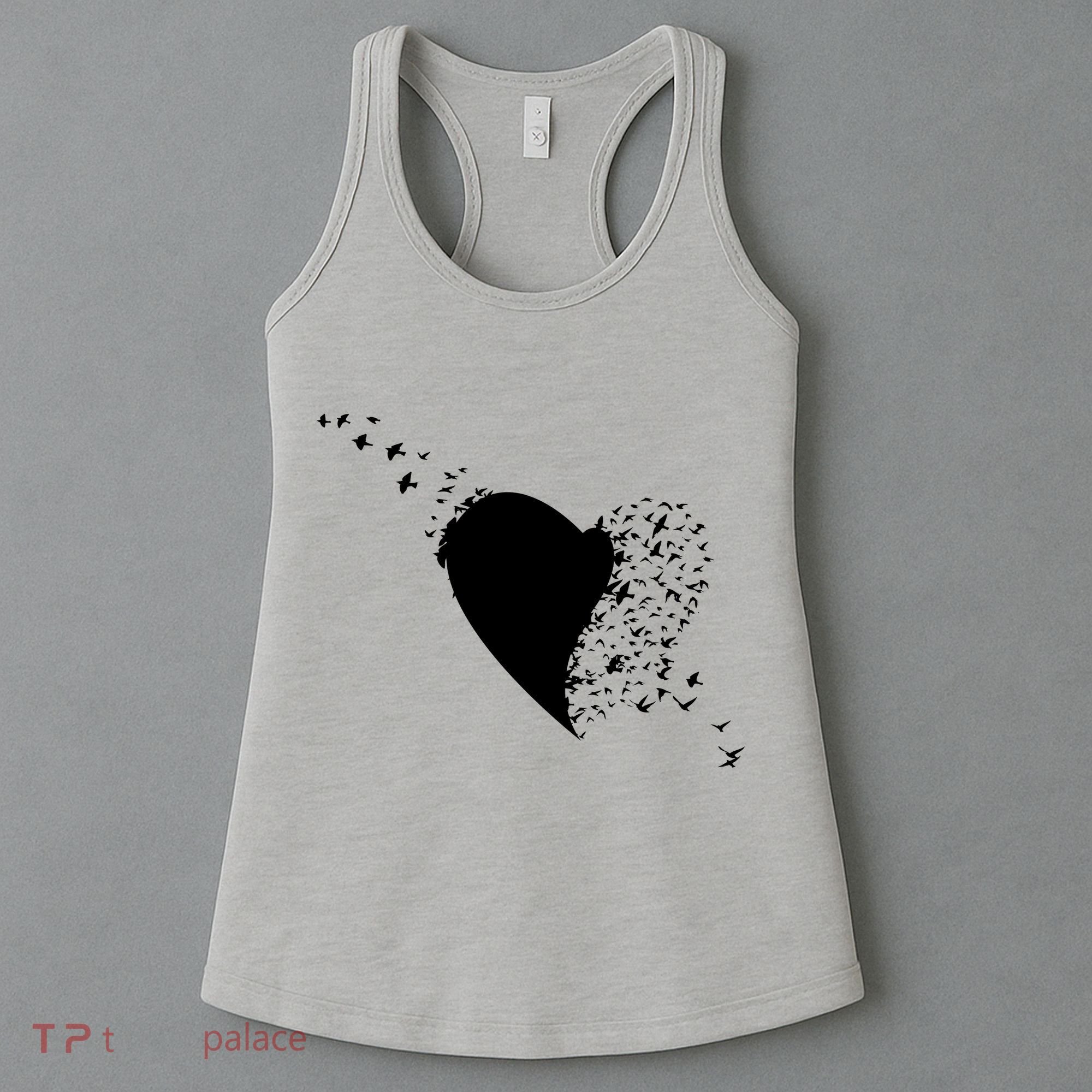 Bird Flocking Heart Women's Tank Top