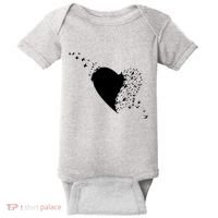 Bird Flocking Heart Baby Bodysuit thumb 0