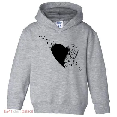 Bird Flocking Heart Toddler Hoodie