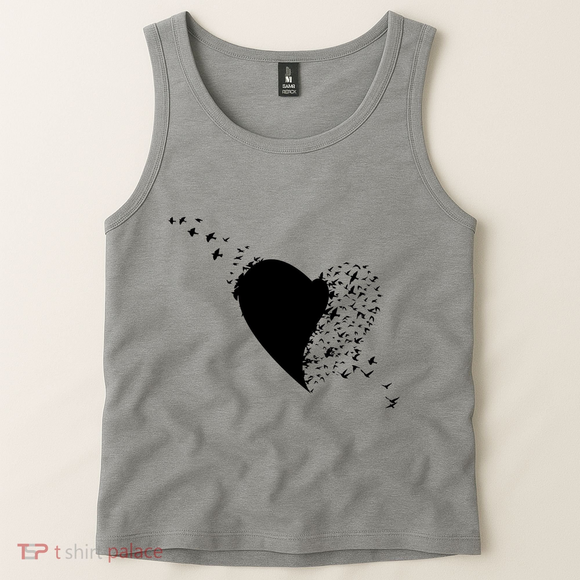 Bird Flocking Heart Tank Top