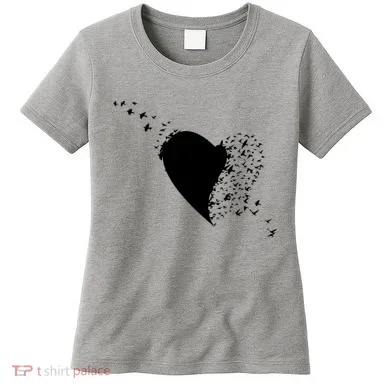 Bird Flocking Heart Women's T-Shirt