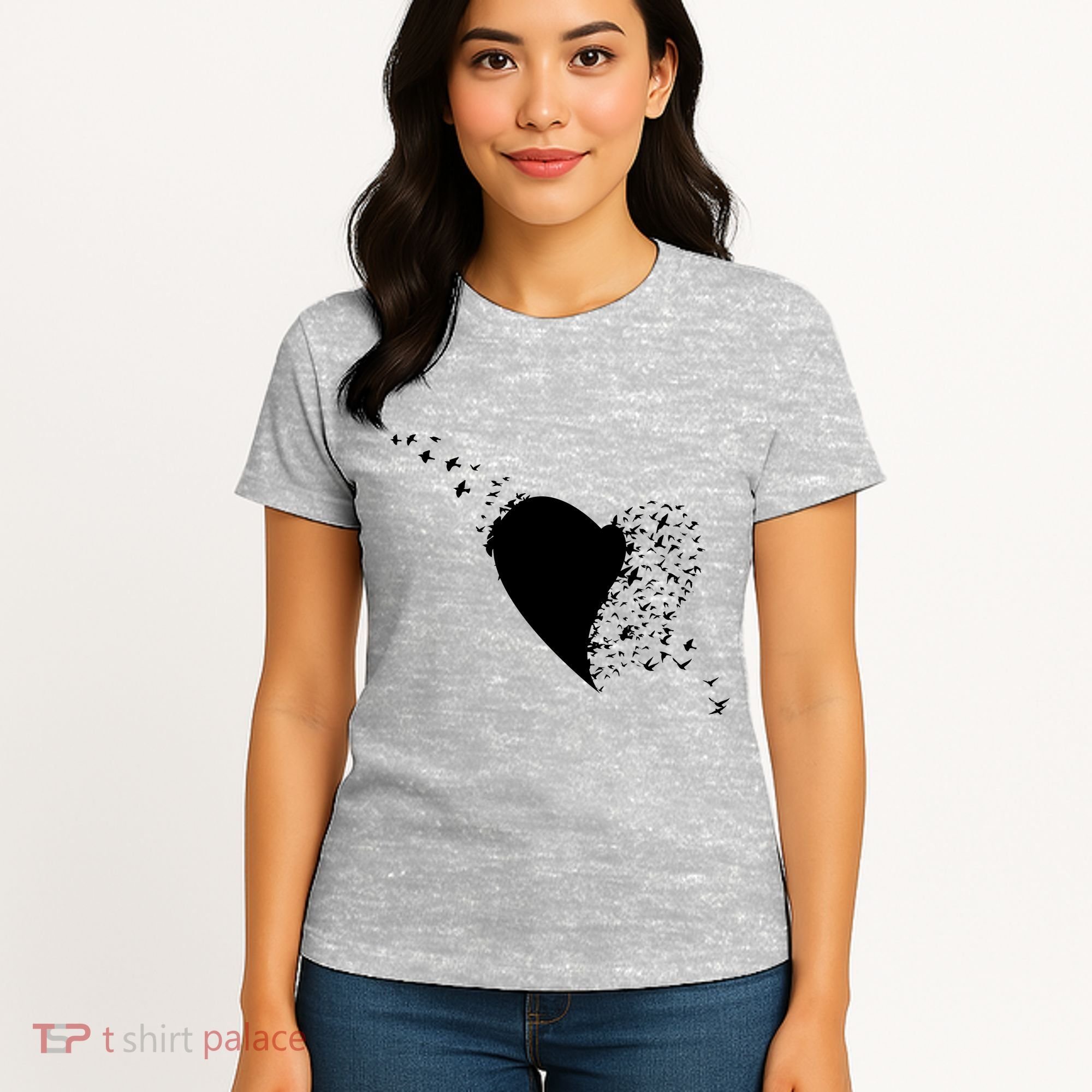 Bird Flocking Heart Women's T-Shirt