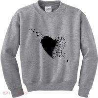 Bird Flocking Heart Kids Sweatshirt thumb 0