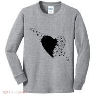 Bird Flocking Heart Kids Long Sleeve Shirt thumb 0