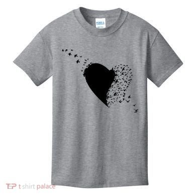 Bird Flocking Heart Kids T-Shirt