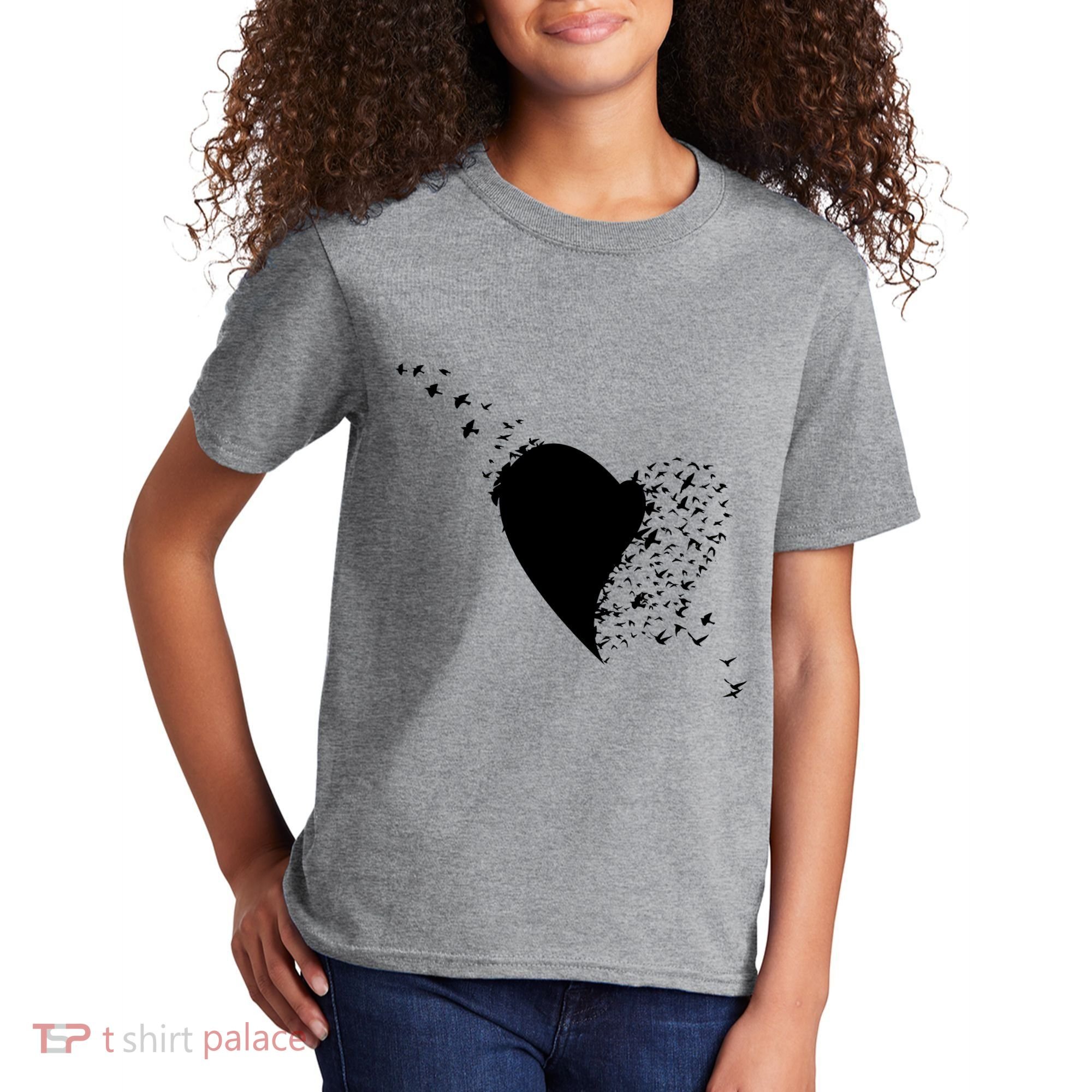 Bird Flocking Heart Kids T-Shirt