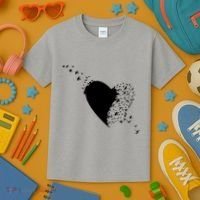 Bird Flocking Heart Kids T-Shirt thumb 3