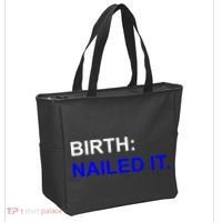 Birth: Nailed It. Funny Tote Bag thumb 2