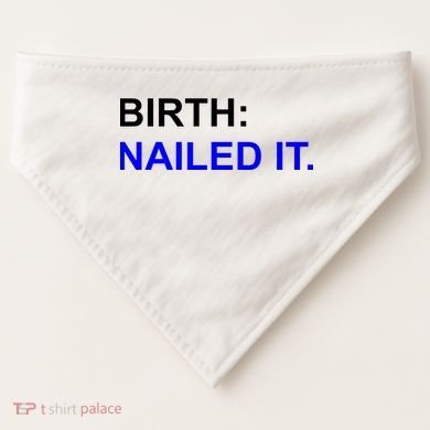 Birth: Nailed It. Funny USA-Made Doggie Bandana