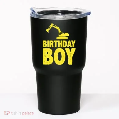 Birthday Boy Construction Crew Tumbler