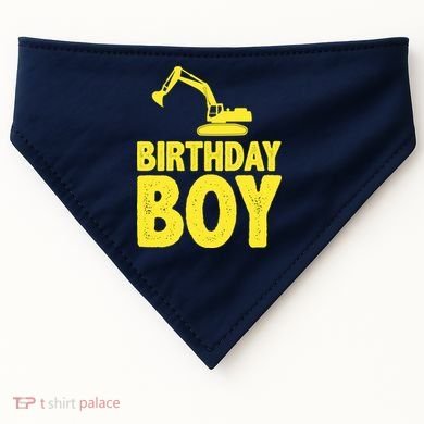 Birthday Boy Construction Crew USA-Made Doggie Bandana