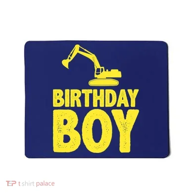Birthday Boy Construction Crew Mousepad