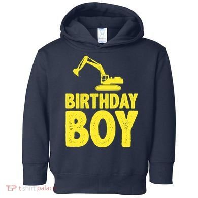Birthday Boy Construction Crew Toddler Hoodie