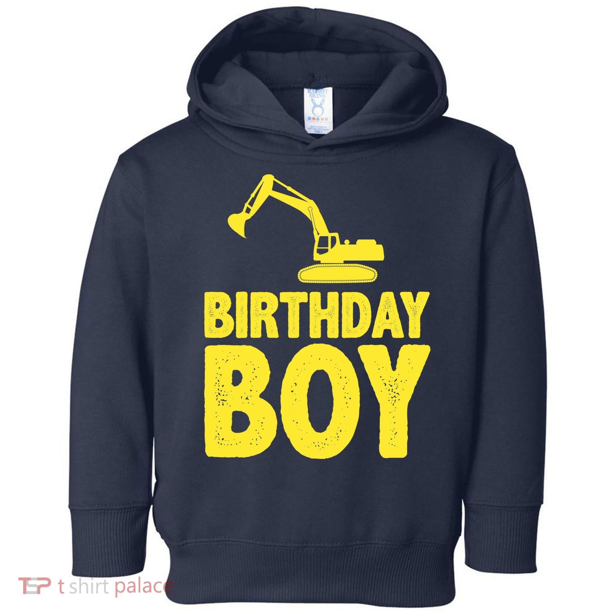 Birthday Boy Construction Crew Toddler Hoodie