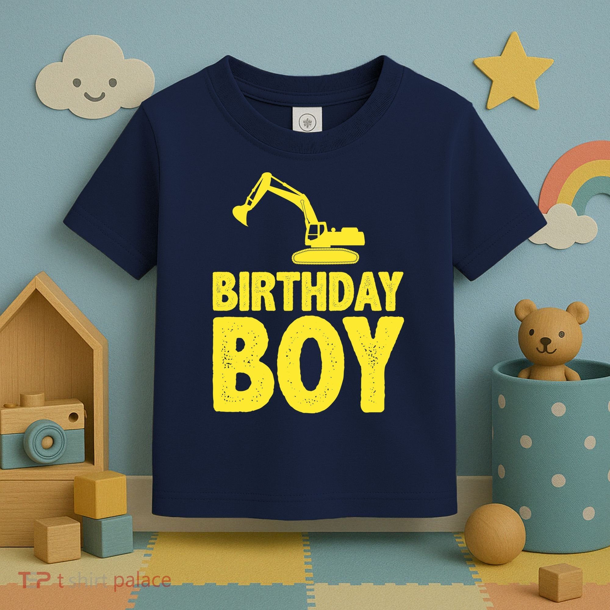 Birthday Boy Construction Crew Toddler T-Shirt