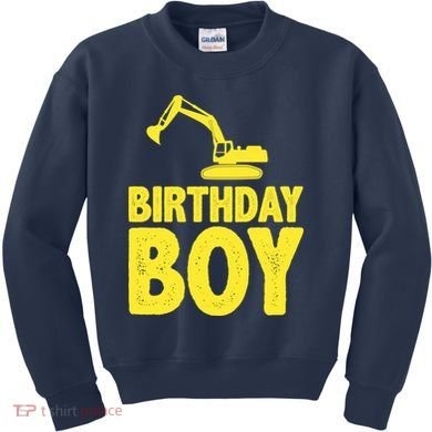 Birthday Boy Construction Crew Kids Sweatshirt