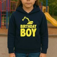 Birthday Boy Construction Crew Kids Hoodie thumb 3